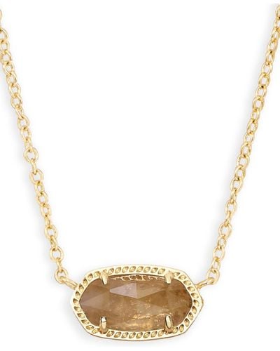 Kendra Scott 14k Gold Plated Elisa Pendant Necklace - Metallic