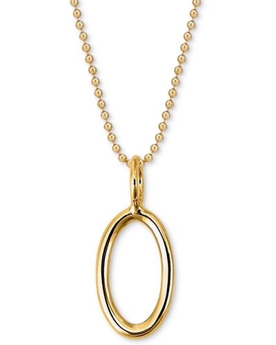 Sarah Chloe Andi Initial Pendant Necklace - Metallic