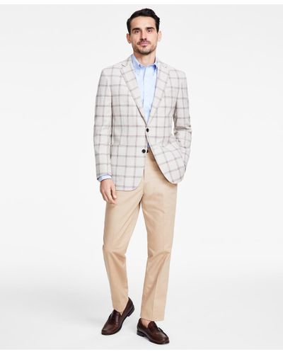 Brooks Brothers B By Classic-fit Windowpane Check Sport Coat - White