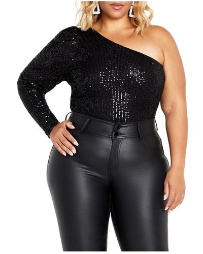 City Chic Plus Size Katelyn Bodysuit - Black