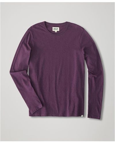Pact Organic Cotton Soft Spun Long Sleeve Tee - Purple