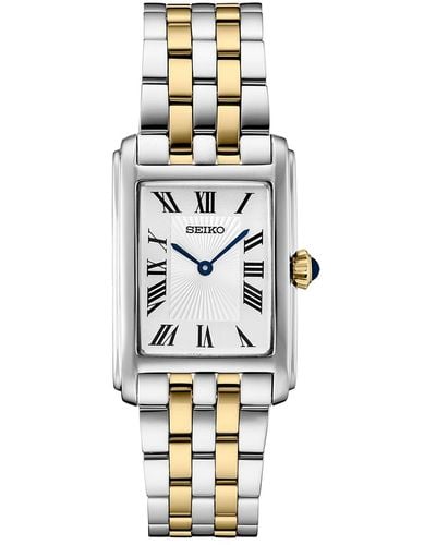 Seiko Essentials Two-tone Stainless Steel Bracelet Watch 22mm - White