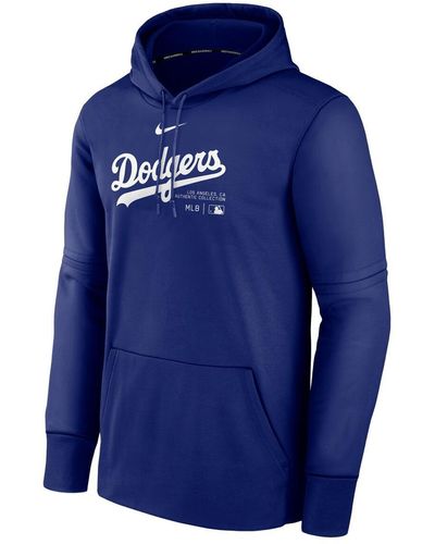 Nike Royal Los Angeles Dodgers Authentic Collection Practice Performance Pullover Hoodie - Blue
