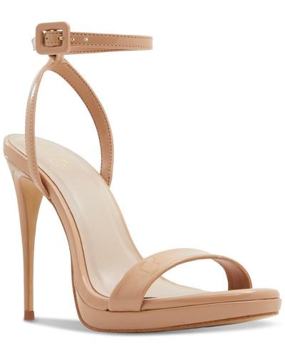 ALDO Kat Ankle-strap Stiletto Dress Sandals - Metallic
