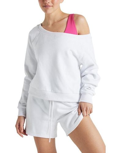 Electric Yoga S Off Shoulder Sweatshirt - Pink