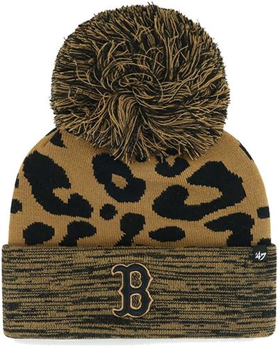 '47 Boston Red Sox Leopard Rosette Cuffed Knit Hat - Green
