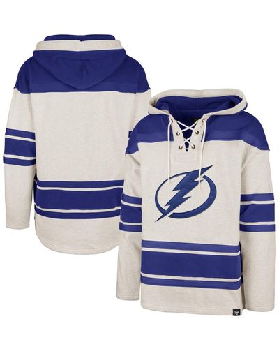 '47 Tampa Bay Lightning Rockaway Lace-up Pullover Hoodie - Blue