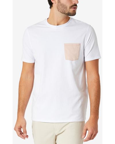 Kenneth Cole Contrast Pocket Short Sleeve T-shirt - White