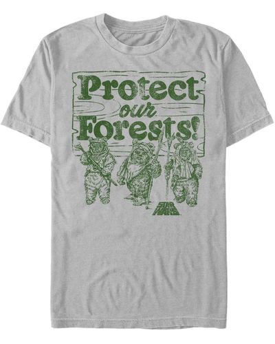 Fifth Sun Protect Our Forest Short Sleeve Crew T-shirt - Metallic