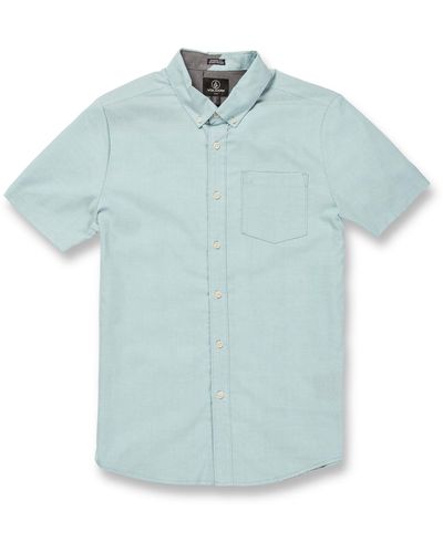 Volcom Everett Oxford Short Sleeve Shirt - Blue