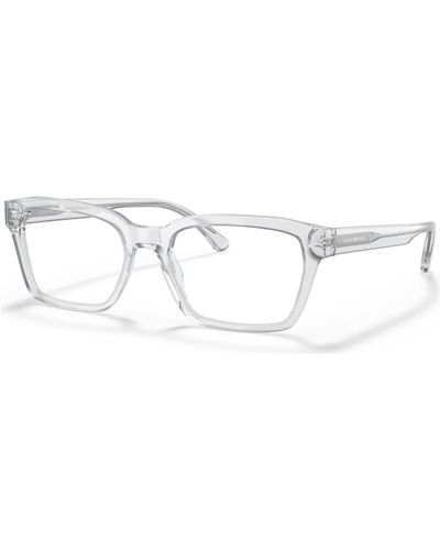 Emporio Armani Rectangle Eyeglasses - Metallic