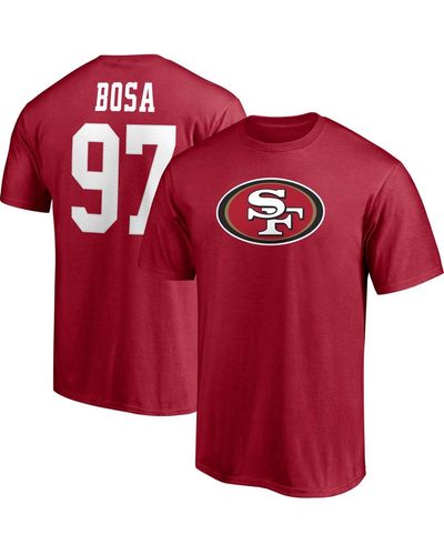 Fanatics Nick Bosa San Francisco 49ers Player Icon Name And Number T-shirt - Red