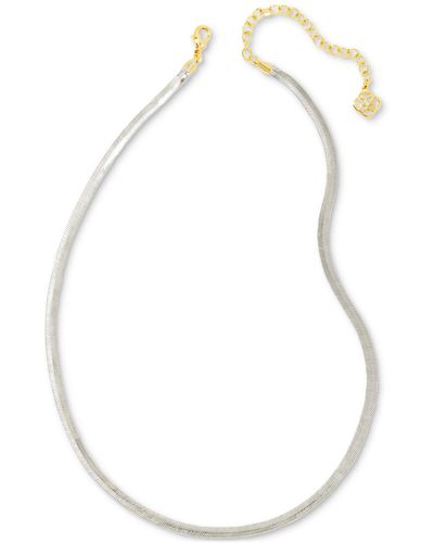 Kendra Scott Rhodium-plated & 14k Gold-plated Chain Necklace - White