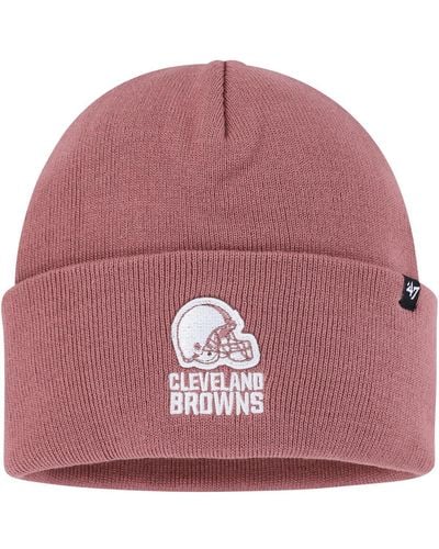 '47 Cleveland Browns Haymaker Cuffed Knit Hat - Red