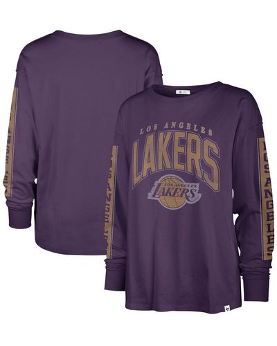 '47 Los Angeles Lakers Tomcat Long Sleeve T-shirt - Purple