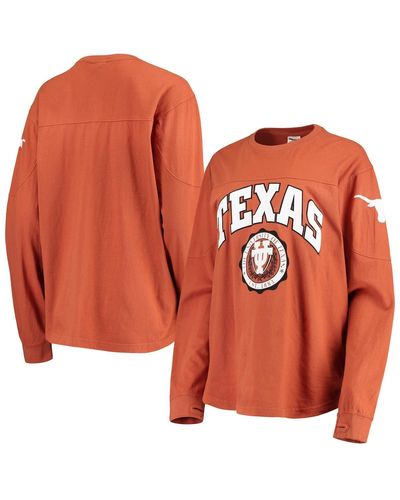 Pressbox Texas Texas Longhorns Edith Long Sleeve T-shirt - Orange