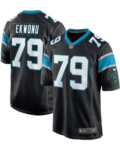 Nike Ikem Ekwonu Carolina Panthers 2022 Nfl Draft First Round Pick Game Jersey - Blue
