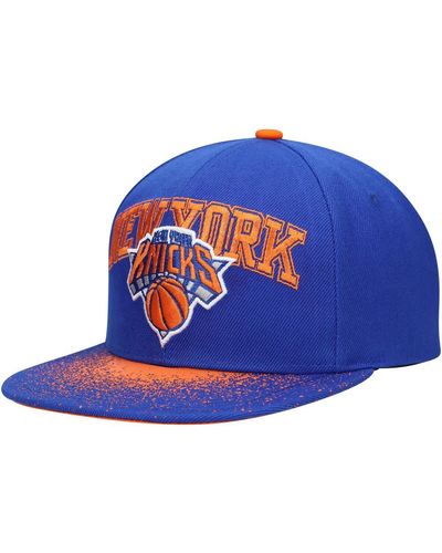 Mitchell & Ness New York Knicks Hardwood Classics Energy Re-take Speckle Brim Snapback Hat - Blue