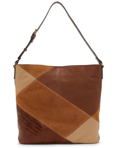 Lucky Brand Kora Leather Shoulder Handbag - Brown