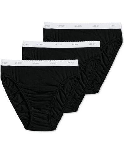 Jockey Classics French Cut Underwear 3 Pack 9480 - Black