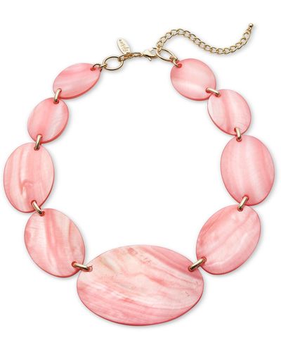 Style & Co. Gold-tone Rivershell Statement Necklace - Pink