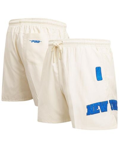 Pro Standard New York Knicks Triple Tonal Woven Shorts - White