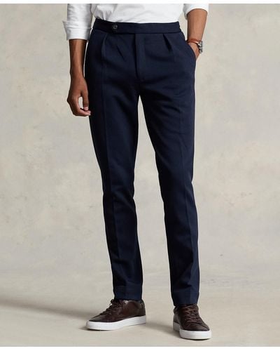 Polo Ralph Lauren Pleated Double-knit Suit Pants - Blue