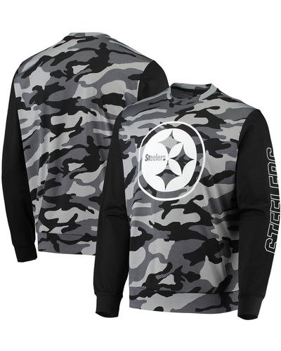 FOCO Pittsburgh Steelers Camo Long Sleeve T-shirt - Black