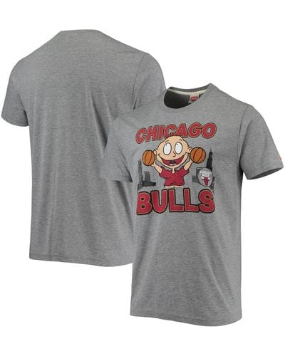 Homage Chicago Bulls Nba X Rugrats Tri-blend T-shirt - Gray