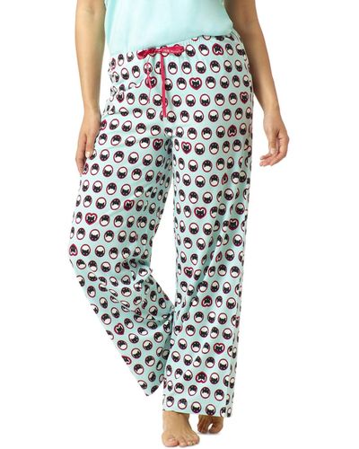 Hue Just Kittying Printed Pajama Pants - White