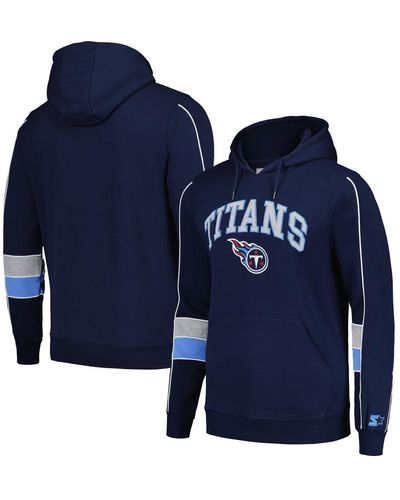 Starter Tennessee Titans Captain Pullover Hoodie - Blue