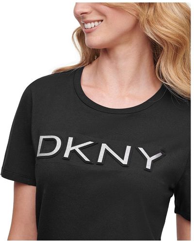 DKNY Glitter Logo T-shirt - Black
