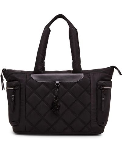 Steve Madden Londyn Nylon Quilted Tote - Black