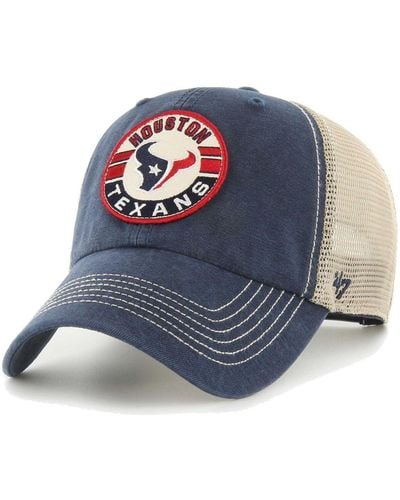 47 Brand Navy, Natural Dallas Cowboys Notch Trucker Clean Up Adjustable Hat  in Blue for Men