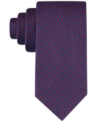 Tommy Hilfiger Floral Medallion Tie - Purple