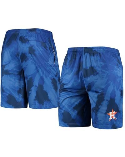 FOCO Houston Astros Tie-dye Training Shorts - Blue