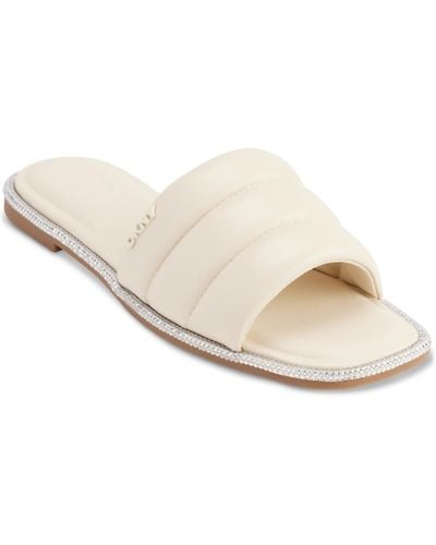 DKNY Bethea Quilted Slip-on Slide Sandals - White
