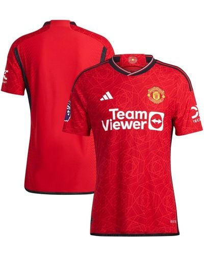 adidas Manchester United 2023/24 Home Authentic Jersey - Red