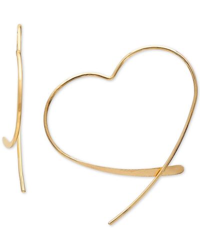 Giani Bernini Wire Heart Threader Earrings - Metallic