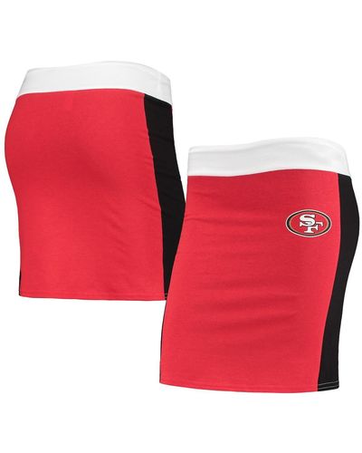 Refried Apparel San Francisco 49ers Short Skirt - Red