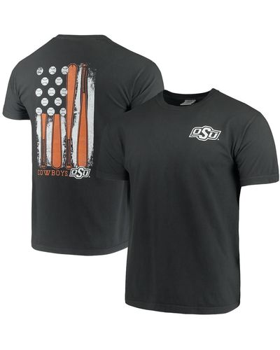 Image One Oklahoma State Cowboys Baseball Flag Comfort Colors T-shirt - Black