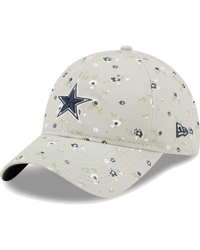 KTZ Dallas Cowboys Floral 9twenty Adjustable Hat - Metallic
