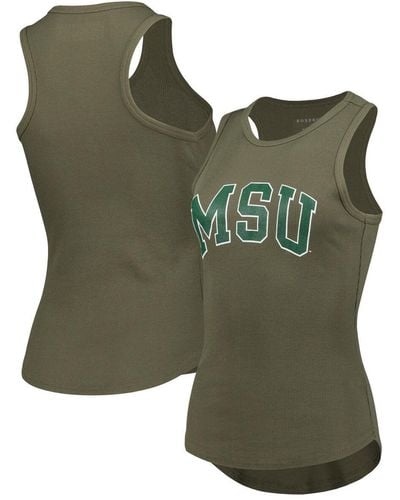 Boxercraft Olive Michigan State Spartans Adrienne Tank Top - Green