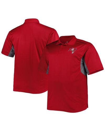 Fanatics Tampa Bay Buccaneers Big And Tall Team Color Polo Shirt - Red