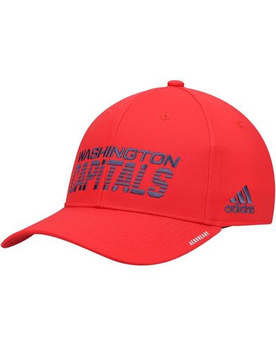 adidas Washington Capitals 2021 Locker Room Aeroready Flex Hat - Red