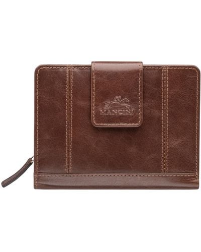 Mancini Casablanca Collection Medium Clutch Wallet - Brown