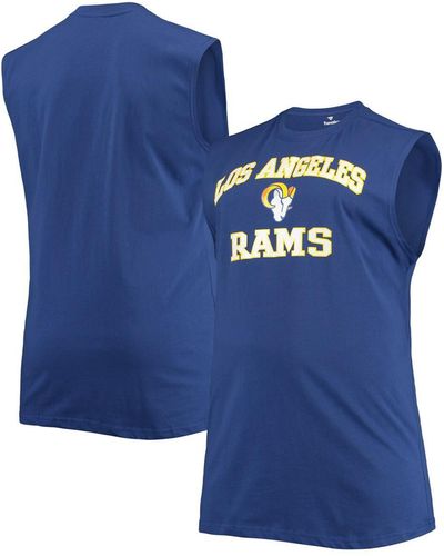 Profile Los Angeles Rams Big And Tall Muscle Tank Top - Blue
