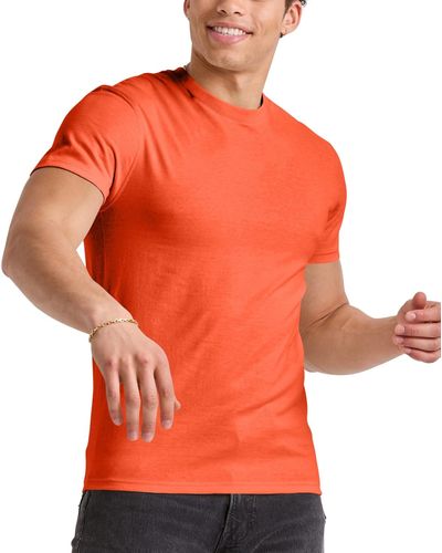 Hanes Originals Cotton Short Sleeve T-shirt - Orange