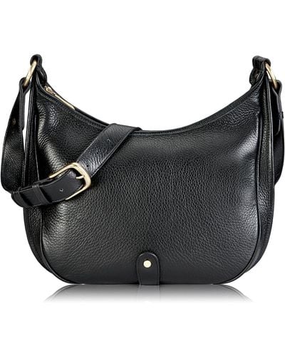 Gigi New York Lauren Saddle Bag - Black