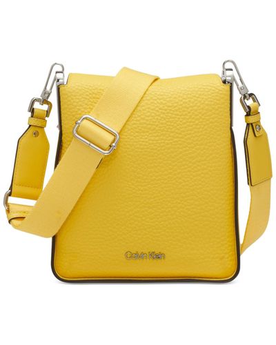 Calvin Klein Fay Small Adjustable Crossbody - Yellow